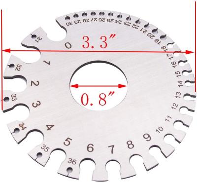 China Quickly and accurately check the specifications of poles and wires stainless steel wire diameter gauge for sale