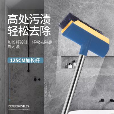 China Hot Selling Viable Corner Scraper Multifunctional Seamless Clean Rubber Grip Long Thick Broom Sweeps Indoor Floor Dual Function Scrub for sale