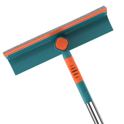 China Supplier Multifunctional Convenient Durable Telescopic Household Window Washer Patchwork Color Glass Cleaning Broom for sale