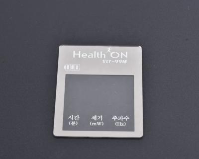 China Manufacturer Graphic Overlay Plastic Touch Switch Display Panel Lens For Running Machine Customize for sale