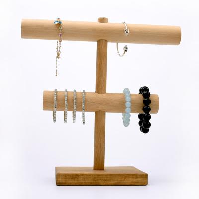 China Handmade Detachable Wooden Jewelery Display Stand Bracelet Holder Jewelry DisplayStand for sale