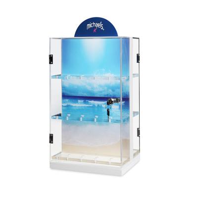 China Handmade Wholesale Acrylic Perspex Jewelry Display Stand Counter Showcase for sale