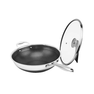 China Sustainable Multifunctional 28 cm 3 in 1 No Stick Frying Pan Small Nonstick Pot Frying Pan With Glass Lid for sale