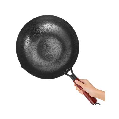 China Commercial Viable 3Ply Stir Fry Wok And Pans Carbon Steel Frying Pan For Restaurants for sale