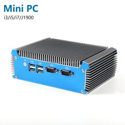 China Industrial Factory Direct Fanless Software and Hardware J1900 J4125 Barebone Mini Pc Dual LAN WiFi BT HDM for sale