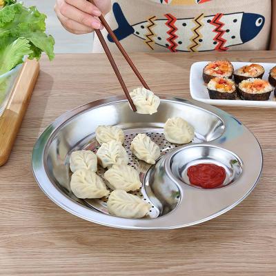 China Sustainable High Quality Serving Stainless Steel Dumpling Dish for sale