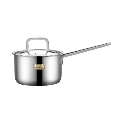 China More practical viable 304 stainless steel milk pan all cover steel soup pot boiling extra thick deep fryer for sale