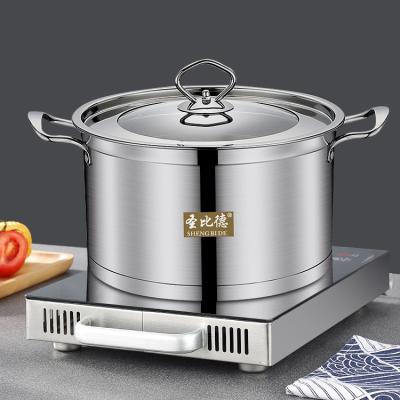 China Factory Direct Sales Stainless Steel Stock Hot Pot Sustainable Large Soup Boiling Casserole for sale