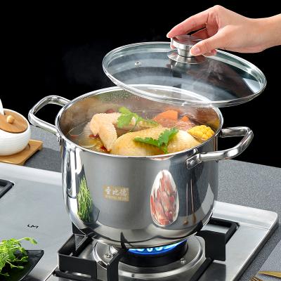 China Sustainable Quality Assurance Cooking Stainless Steel Soup Pot for sale