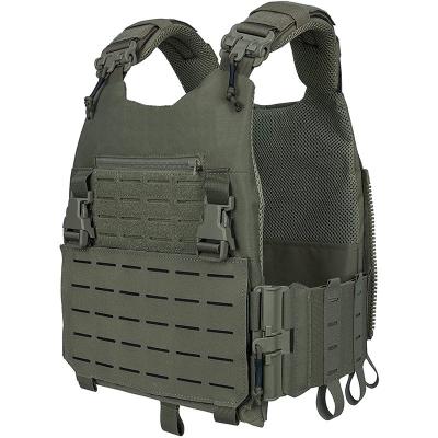 China Custom Quick Dry Laser Cut Molle Combat Body Armor Plate Carrier Outdoor Training Tactical Vest for sale