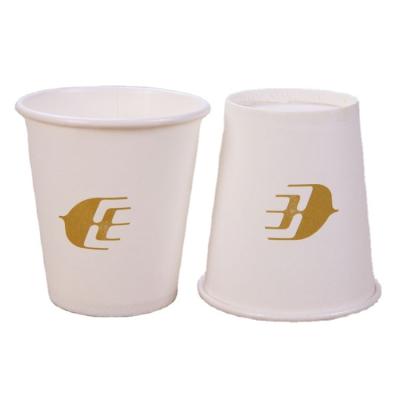 China Factory price Disposable Biodegradable Paper Cups With paper lids for coffee cold drink for sale