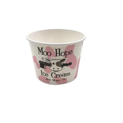 China Eco friendly disposable ice cream cups frozen yogurt cups ice cream tub paper cups with lids for sale