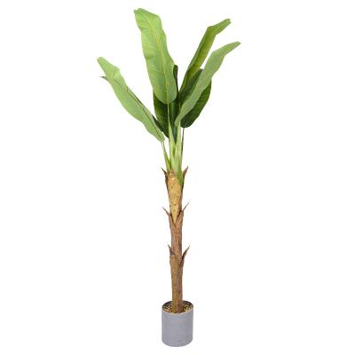 China Indoor Outdoor Decoration HuiCai Custom Size PEVA Material Plastic Artificial Banana The Big Slice Of Trees Plant Decoration for sale