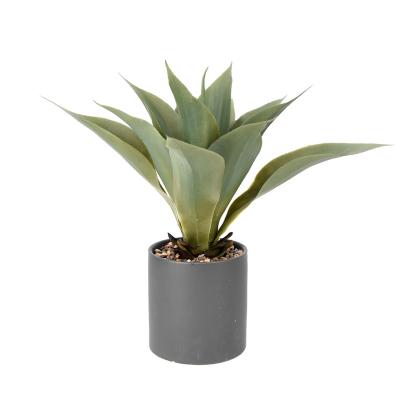 China Indor Decoration HuiCai New Large Fake American Agave Aloe Potted Artificial Plants With Pots For Home Decor for sale