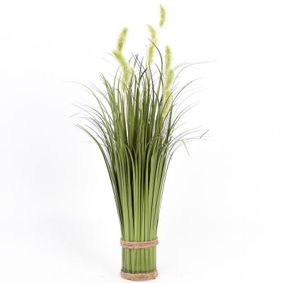 China Outdoor Indoor Decoration Plant Customized Color Dogs Tail Grass Onion Bristlegrass Plant Artificial Bonsai Home Decor 50cm for sale