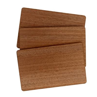 China NFC 213/216 RFID Blank Digital Wooden Business Card Waterproof/Waterproof New Products Sapele DIY Opens Laser Engraving New Materials for sale