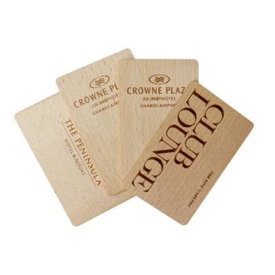 China Customized Waterproof/Waterproof Hotel Room Bamboo Wooden Key Card Printing 125khz For Ving Salto Betech Saflok Hotel Key Card for sale