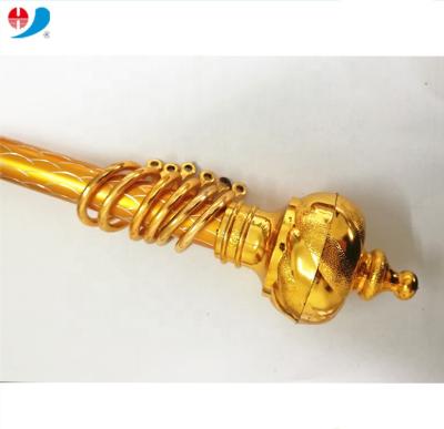 China cheap price 24mm gold curtain rod aluminum curtain pole aluminum foil for window decoration for sale