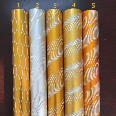 China High Quality Round Curtain Rod Engraving Aluminum Curtain Rods 24mm Cut Out Curtain Poles For Indonesia Market for sale