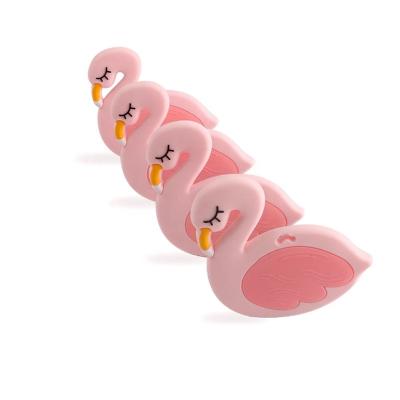 China Soft Toy BPA Free Flamingo Baby Teether Toys Rodent Shape Chewable Animal Baby Products Care Gift for sale