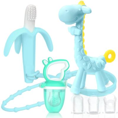 China 2022 Soft Toy Organic Food Feeder Natural Pacifier Baby Teether Chew Toy Fresh Fruit Baby Teether Feeding Toy for sale