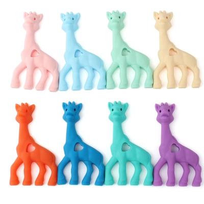 China Soft Baby Teether Toy Giraffe Silicone Teether Food Grade Baby Teether Animal Toddler Toy Baby Product for sale