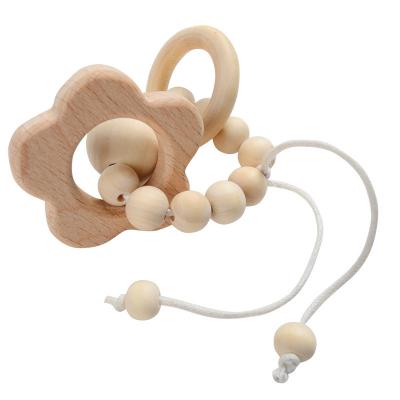 China Wholesale High Quality Teething Toy Wooden Baby Teether Toys Soft Toy Silicon Mordedor Beach Baby Sensory 2022 for sale