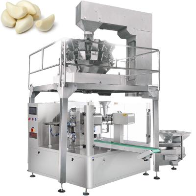 China Automatic Food Garlic Pouch Multihead Weigher Peeled Filling Sealing Packing Machine for sale