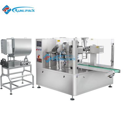 China Food Runli Liquid Packaging Machine Honey Milk Premade Pouch Filling Sealing Machine for sale