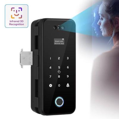 China Tuya APP / Tuya Life Smart Door Smart Door Lock 3d Glass Biometric Face Recognition Access Control Smart Door Lock for sale