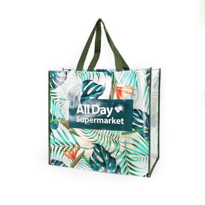 China 100% Customized Printing Reusable Recyclable Laminated Shopping Laminated PP Woven Bags Large Handle Bag Tote Bag Eco-Friendly for sale