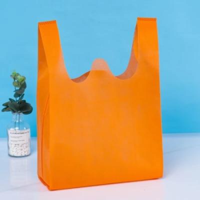 China Customized 100% D Multicolor Eco-friendly With You U Cut Foldable Reusable Non Woven T Shirt Shopping Bag for sale