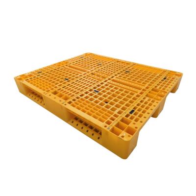 China Euro Type Plastic Single Faced Pallet Heavy Duty Warehouse Stacking Plastic Pallets for sale