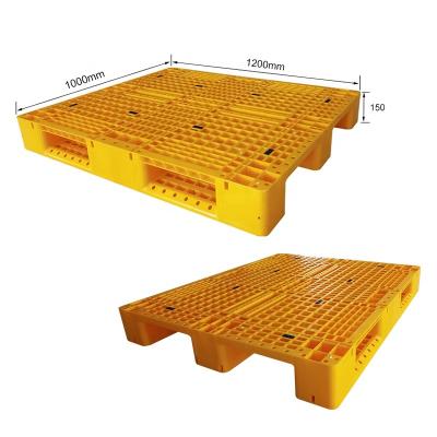 China Single Sided Reversible 4 Way 3 Runners European Standard HDPE Plastic Pallet for sale