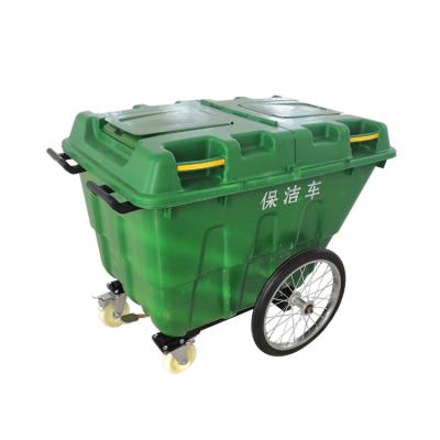 China Sustainable Movable 400L 2-Wheelie Plastic Public Waste Bin / Plastic Bin Waste Container for sale