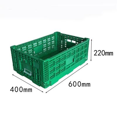 China 100% Pure HDPE Manufacturer Custom Plastic Turnover FoldingBox Stackable Plastic Transport Storage Crate for sale