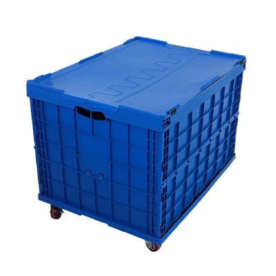 China Pure 100% HDPE Plastics Food Grade Plastic Crate Heavy Duty Collapsible Transport Recyclable Storage Boxes for sale