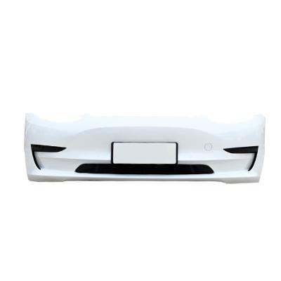 China Plastic+ABS Accessories Parts Body Kits High Quality Product PP Pearl White Front Bumper Kit For Tesla Model 3 for sale