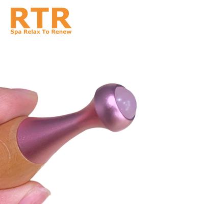 China Comfortable New Arrival Wood Handle Jade Facial Roller Natural Beauty Tools Eye Massage Roller for sale