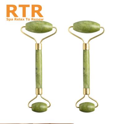 China Face Lift Private label natural cosmetics facial roller green face jade roller massage for sale