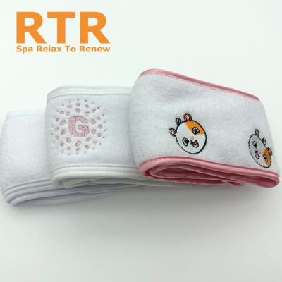 China Vintage Wholesale Custom Logo Designer Cotton Girl Woman Beauty Facial Makeup Spa Facial Headband For Women for sale