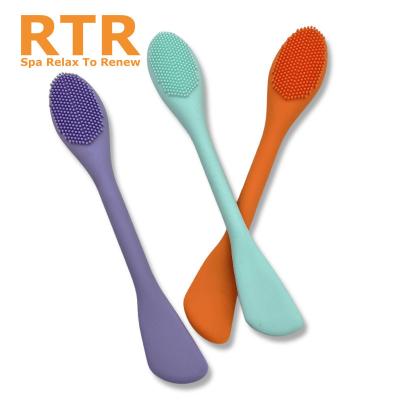 China Flat Brush beauty spa tools applicator for facial face clay mask brushed mask body silicone mask brush for sale