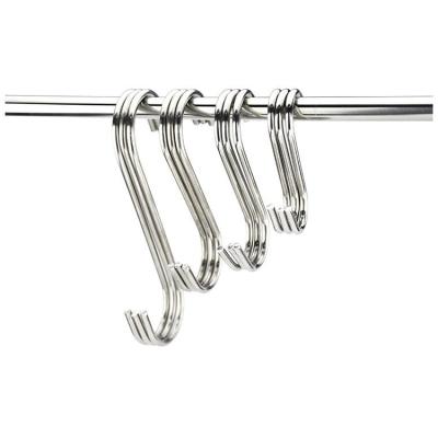 China Heavy Duty Chrome Hook Metal S Shape Stocked Multipurpose Hanging Hooks For Home for sale