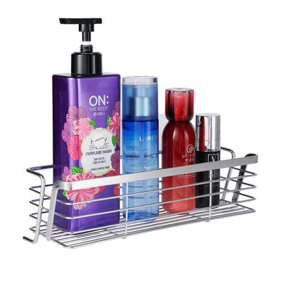 China Wall Mounted Type Bathroom Stainless Steel Shower Basket Shelf Antirust Shower Trolley for sale