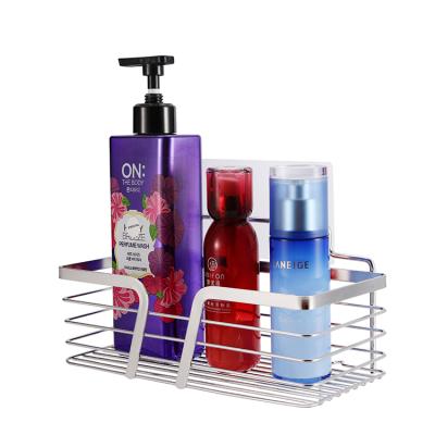 China Germany Design Waterproof Metal 304 Stainless Steel Drills Free Adhesive Shower Caddy Shelf for sale