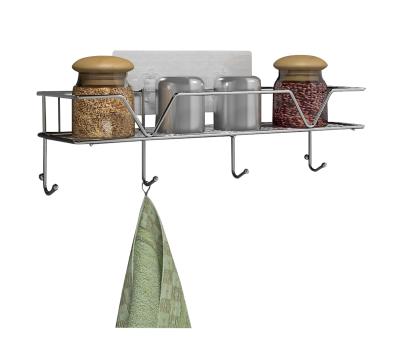 China No Nails No Nail Wall Mounted 201 304 Kitchen Spice Rack Removable Stainless Steel for sale