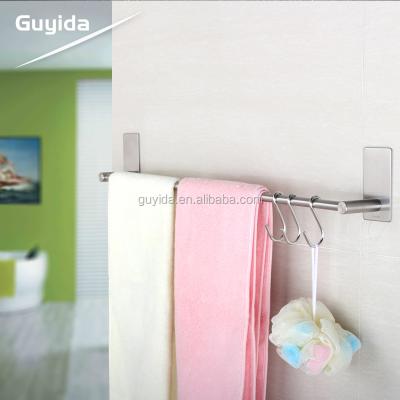 China Self Adhesive Wall Mounted Single Sustainable Bathroom Towel Rack Holder for sale