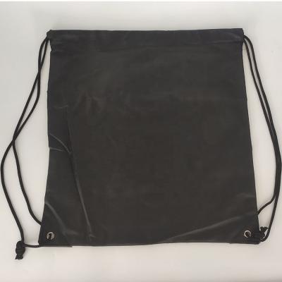 China Cheap Factory 210D Polyester Drawstring Bag Eco - Friendly With Logo With Zipper Pocket for sale