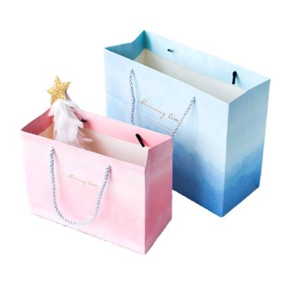 China Wholesale Cheap Price Luxury Famous Brand Gift Custom Recyclable Printed Shopping Paper Bag With Your Own Logo for sale