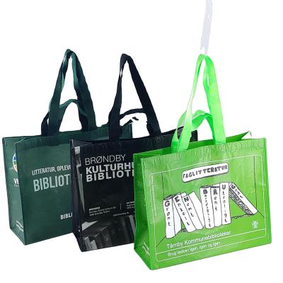 China High Quality Foldable Handled Recycled Laminated RPET Nonwoven Reusable Shopping Bag for sale